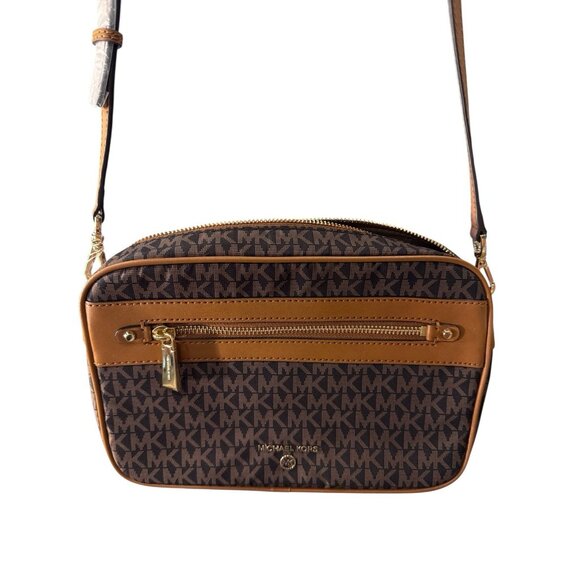 Michael Michael Kors East West Jet Set Charm Large Crossbody Brown/Acorn NWT - Picture 1 of 6